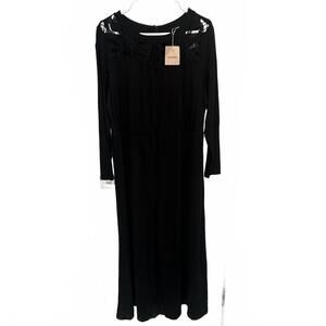 Elegant Black Long Sleeve Dress by Bloom Chic
